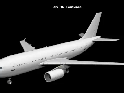A310-300 Low Polygon  Low-poly 3D model