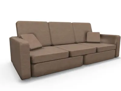 Sofa 3p SHC Quick Office LM Low-poly 3D model