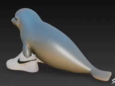 Belugelo Beluga - Italian BrainRot Low-poly 3D model