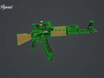 Zastava M70B1N 3D model