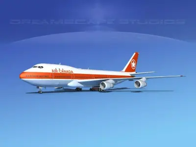 Boeing 747-100 Jumbo Jet Air Canada 3D model