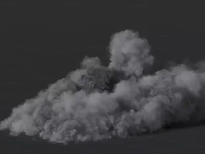 3D Large Scale Smoke Animation 3D model