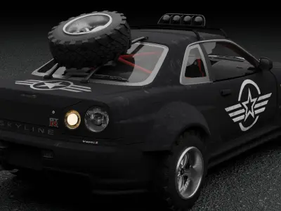 Nissan R34 Military   3D model
