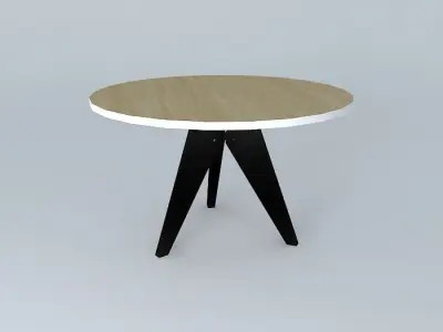 Pedestal  Jean Prouvé 1949 1950 Free 3D model