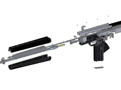 AR-180B ag rifle 3D model