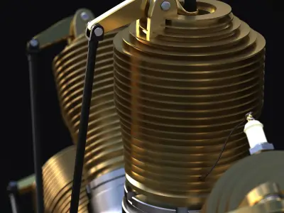 Rotary engine Gnome Monosoupape 3D model