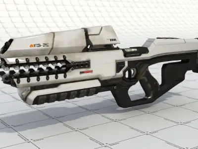 Rail-Gun Rifle 3D model
