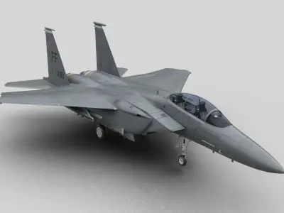 Aircraft F-15E Strike Eagle  Low-poly 3D model