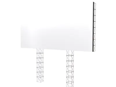 Advertising Display Mockup v3 001 Low-poly 3D model