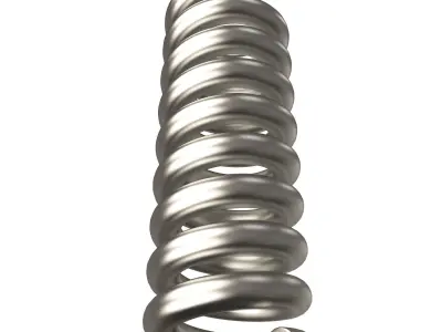 Coil Spring Low-poly 3D model