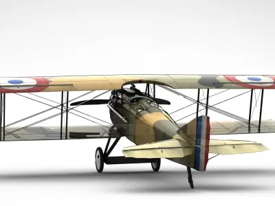 Spad XIII 1918 3D model
