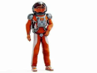 ASTRONAUT V-4  Rigged for Unreal Engine - Unity - MIXAMO  3D model