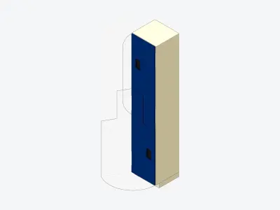 Locker - Resin - Locka - Classic - 2 Person Z Low-poly 3D model