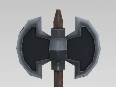 Handpainted Axe Low-poly 3D model