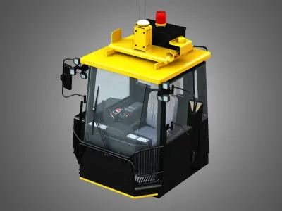 Driving Cabin - Landfill Compactor 3D model