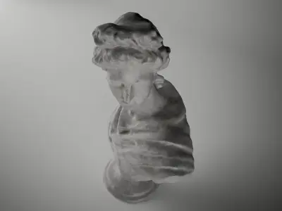 Apollo marble bust 3D model