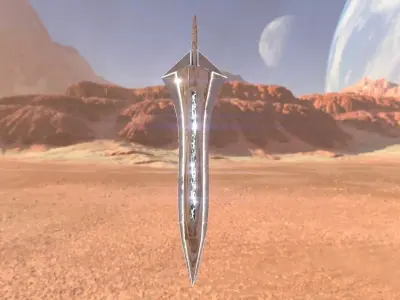 Two Handed Sword - Fantasy Low-poly 3D model