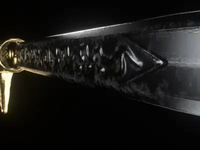 Assassins Creed Syndicate Cane Sword Low-poly 3D model