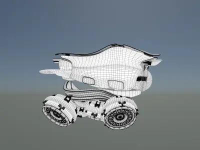 Drone robot Low-poly 3D model