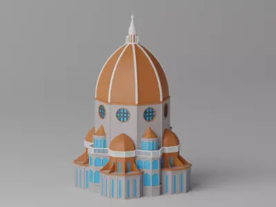 Florence Cathedral Santa Maria del Fiore Landmark 3D model