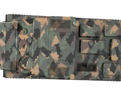 BTR-50 3D Model Collection camouflaged military vehicle 3D model