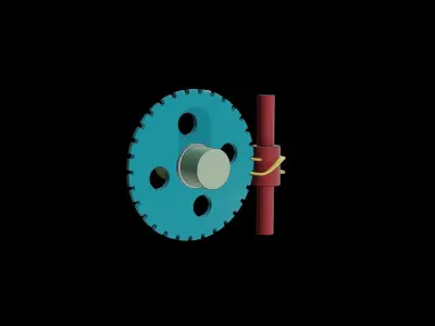 Worm intermittent mechanism 3D model