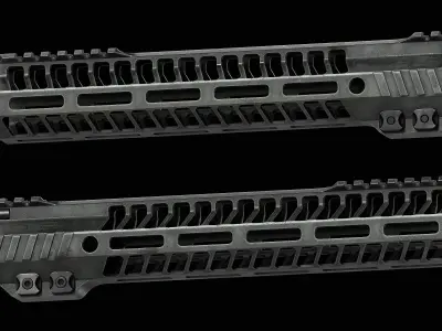 SLR Rifleworks HELIX M-LOK Handguard Low-poly 3D model