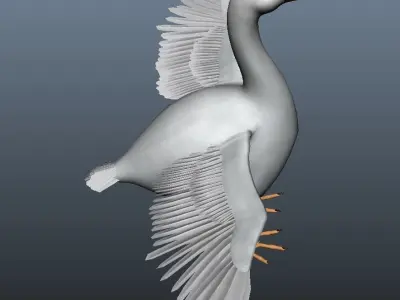 Modal Goose Low-poly 3D model