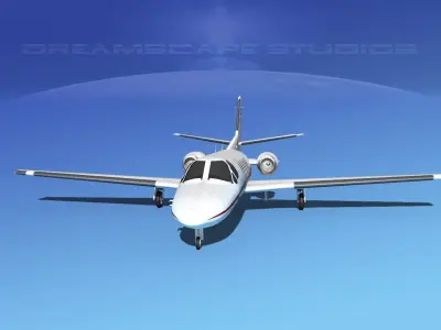 Cessna C550 Citation II V07 3D model