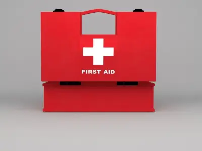  First Aid Box Low-poly 3D model