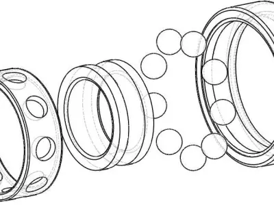 Ball bearing with a full cage Free 3D print model
