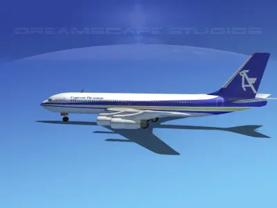 Boeing 707 Cyprus Airways 3D model