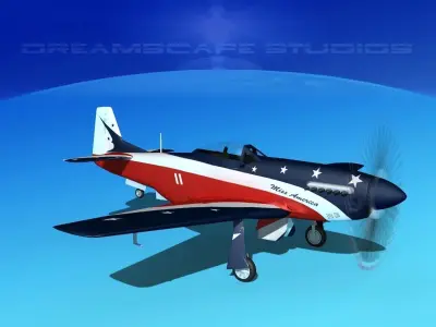 P-51 Mustang Sport Miss America 3D model
