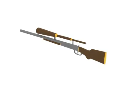 Low Poly Western Sniper Free low-poly 3D model