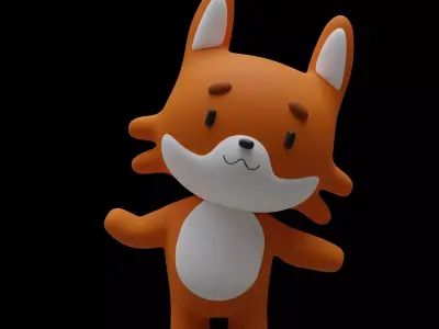 Cute Fox Free 3D model
