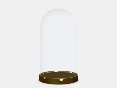 BEGAVNING Glass dome with base 1 3D model