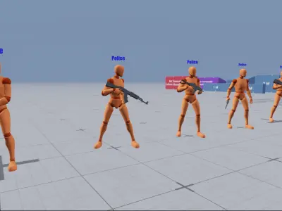 Kit With 40 Lowpoly Weapons Low-poly 3D model