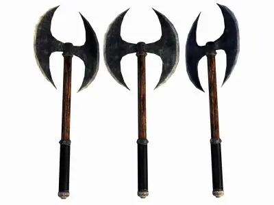 Two Handed Axe 01 Low-poly 3D model