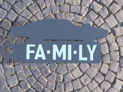 Family Keychain Free 3D model