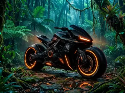 Cyber Samurai Bike 2077 STL Futuristic Motorcycle Model 3D Print 3D print model