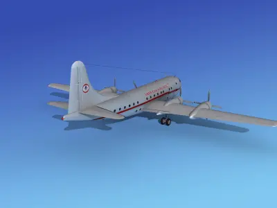 Boeing 377 American Airlines 3D model