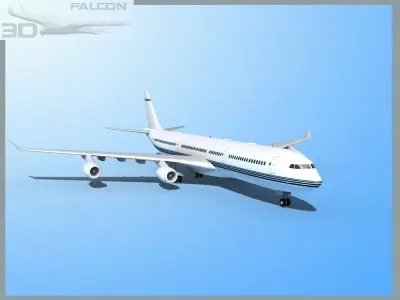 Falcon3D A340-600 Corporate 3 3D model