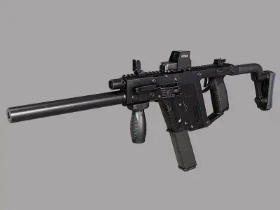 Kriss vector gun weapon PBR realistic 3d model Low-poly 3D model
