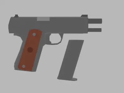 Low Poly Colt m1911 Low-poly 3D model