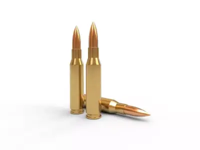 7-08 Remington Ammo Low-poly 3D model
