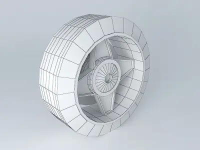 Tire with rim 3D model