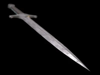Steel Dagger PBR Free low-poly 3D model