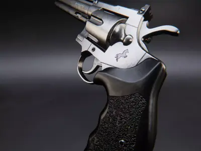 AAA Magnum Revolver Game Ready PBR Low-poly 3D model