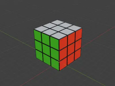 Free Rubix Cube Free low-poly 3D model