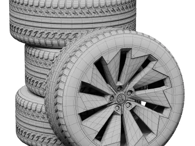 Skoda wheels 3D model